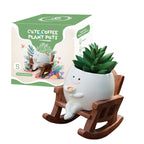 yiilead Smiley Face Planter Pot, Cute Coffee Plant Pots for Indoor Outdoor