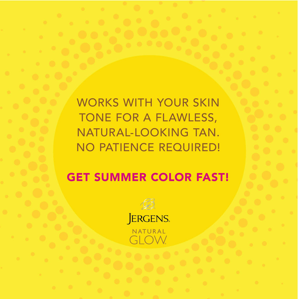 Jergens Natural Glow Instant Sun Self Tanner Mousse Bundle, Deep Bronze, Sunless Tanning, 6 Oz Bottle and Application Mitt