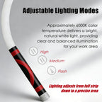 Flexible LED Flashlight Stick, 30" Bendable Mechanic Work Light Rechargeable High Lumen Professional Light 3 Lighting Modes Automotive Illumination Tool Car Repairs Inspections Tight Spaces