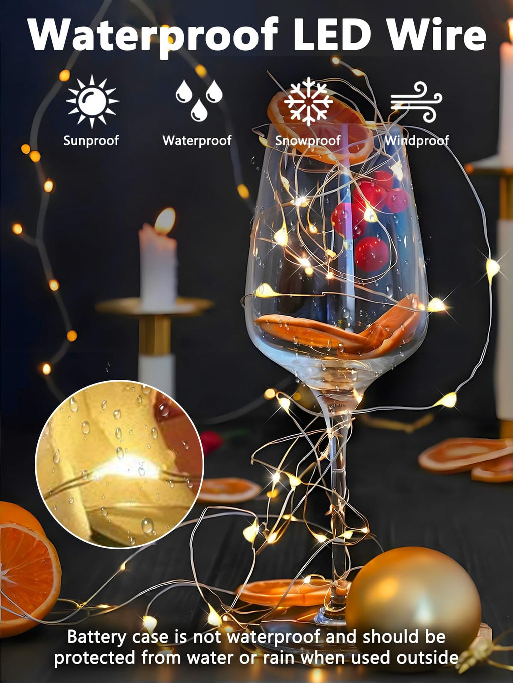 3 PK 78FT 240LED Fairy Lights Battery Operated with Timer Remote Warm White