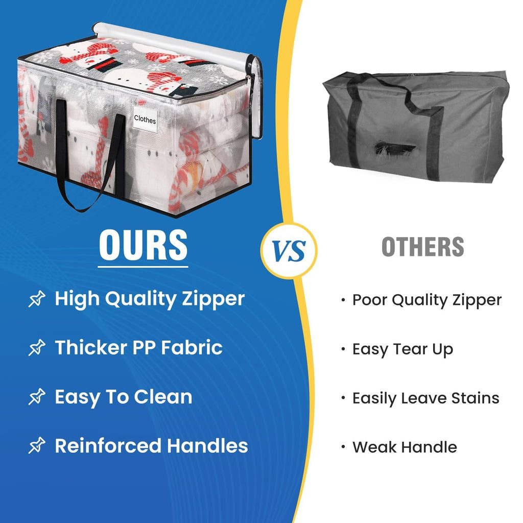 RoomHacks Moving Bags, Heavy Duty Large Storage Bags, 125L, 10 Pack, Clear