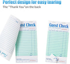 ZPARIK 20 Pack/1000 Tickets Guest Checks Books for Servers, Green