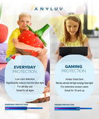 ANYLUV Blue Light Glasses for Kids, Youth Protection Glasses for Gaming, Teen Blue Light Glasses Reduce Eye Strain