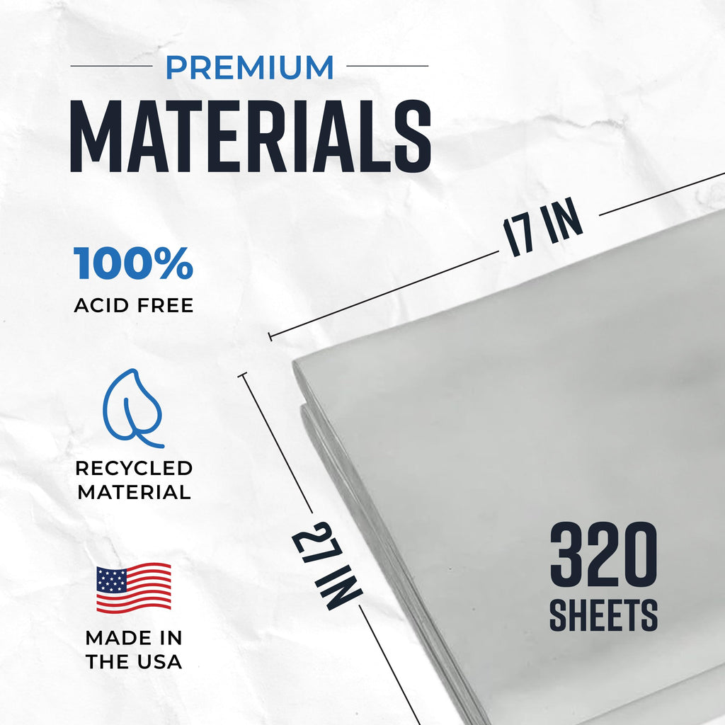 Bryco Goods Newsprint Packing Paper Sheets for Moving - 10lb - 320 Sheets of Newspaper Paper - Wrapping and Protecting Fragile Items, Box Filler, Shipping Supplies - 27" x 17" - Made in the USA