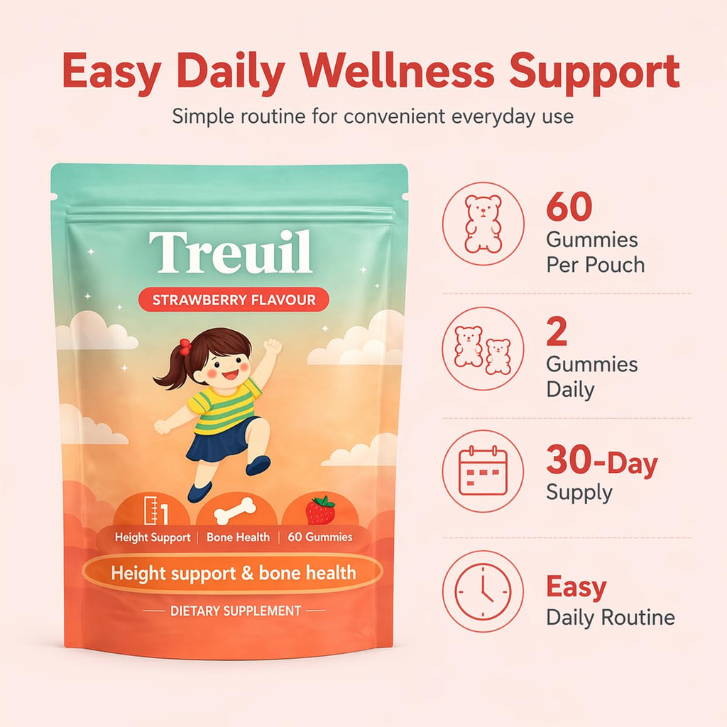 Treuil Gummies,Novexa Gummies,for Bone Health & Daily Vitality Support，60 Count