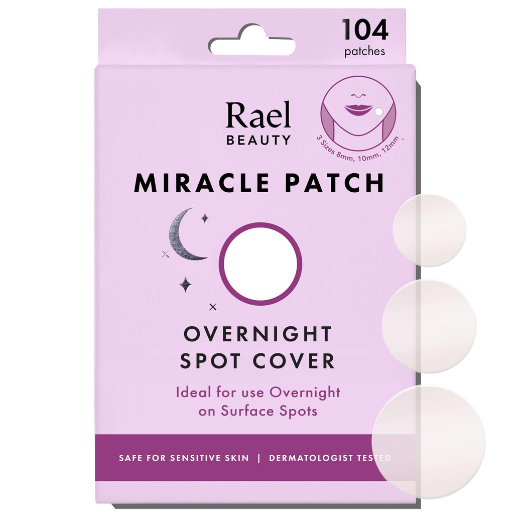 Rael Miracle Overnight Spot Cover Hydrocolloid Acne Pimple Patches (104 Ct)
