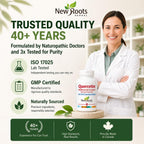 NEW ROOTS HERBAL Quercetin with Bromelain Capsules | 4-in-1 Formula with Quercetin, Bromelain, Bioflavonoids and Rutin | Heart Health and Immune Support Supplement (90 Veggie Capsules), Non-GMO