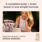 Halo Beauty Her Daily Multi | Women’s Multivitamin Supplement | Daily Energy, Mental Clarity, Brain & Overall Wellness Support with B6, D3 & Zinc | Vegan Daily Capsules | 1-Month Supply
