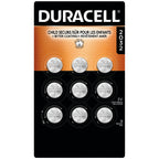 Duracell 2032 Lithium Battery, 9 Count (Pack of 1), Child Safety Features, Compatible with Key Fob, Tea Light Candles and Other Devices, CR2032 Battery