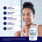 Research Verified Body & Breath Natural Deodorant & Freshener - Bad Breath & Body Odor Supplement - 60 Capsules (1 Month Supply)