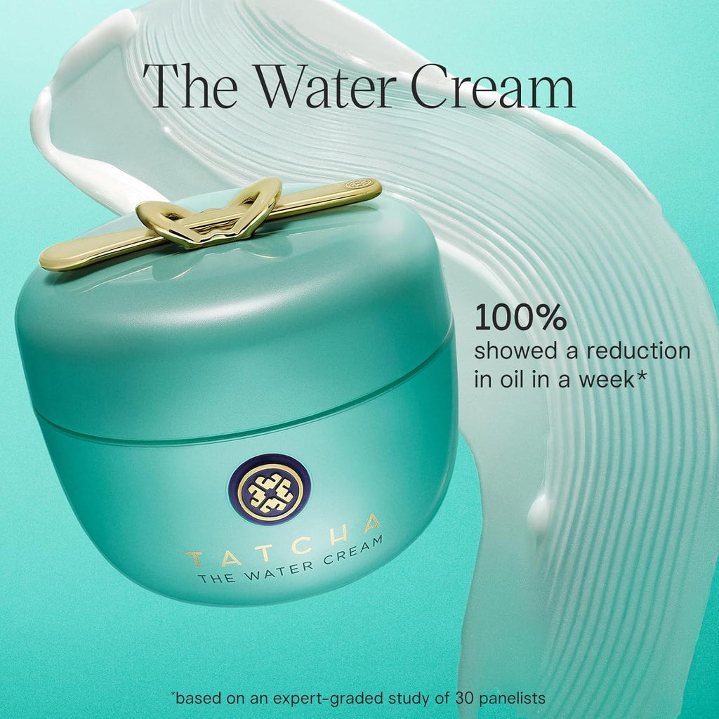 TATCHA The Water Cream | Cream Moisturizer for Face, Optimal Hydration For Pure Poreless Skin | Travel Size | 15 ml
