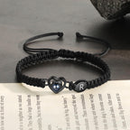 Aiemghsde Custom Bracelets with Picture inside, Personalized Gifts for Men Women, Picture Bracelet Personalized Photo ProjectionBracelet Memorial Gifts for Loved One (Black), adjustable