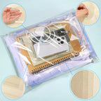 Kosiz 600 Pcs Clear Cellophane Bag Plastic Poly Shirt Bag Bulk Resealable Clothes Packing Self Adhesive Packages for Business Shipping(9''x12'', 10''x13'', 11''x14", 12''x15")