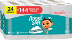Angel Soft Toilet Paper/Toilet Tissue 24 Super Mega Rolls=144 Regular Rolls