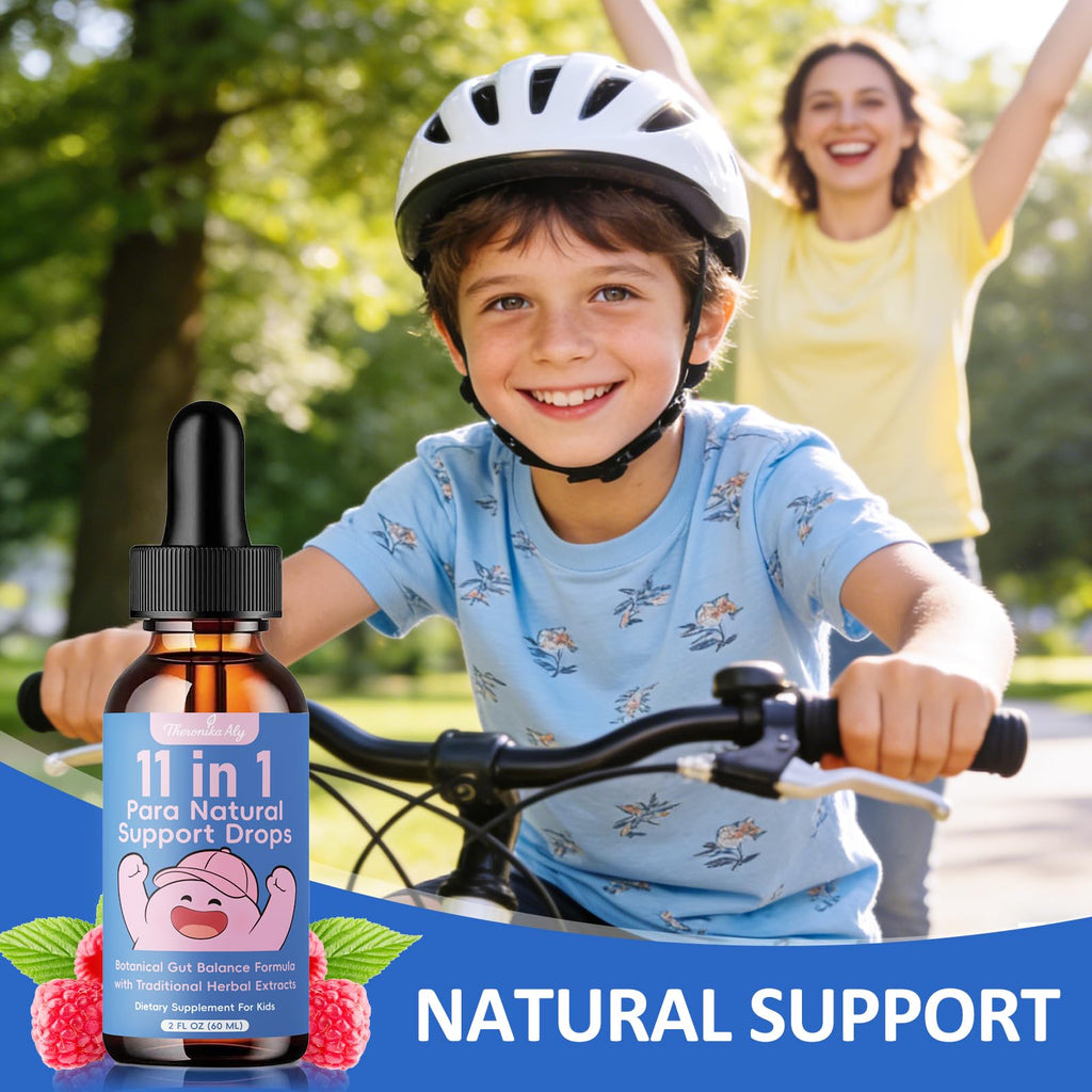 Theronika Aly Parasite Cleanse for Humans & Kids – Advanced Herbal Blend with Black Walnut, Wormwood, Clove, Digestive & Gut Balance Support, Alcohol-Free Liquid Drops, 30 Servings