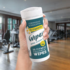 Wipex Original Fitness Equipment Wipes - EWG Verified - 50 Count Plant Based Gym Wipes for Equipment, Yoga Mat Cleaner, Peloton Cleaner, Lemongrass, Eucalyptus & Vinegar (Pack of 12)