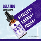 Gelatide Drops, Official Gelatide Supplement Droppers - Maximum Strength, All Natural Keto Liquid Droppers, Advanced Formula Sustain Active Lifestyle & Fitness Goals, Gela Tide Drops Reviews (2 Pack)