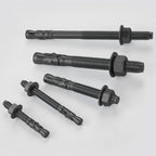 Wensilon 100Pcs 3/8x3 Inch Standard Fasteners for Heavy-Duty Black Wedge Anchors for Cement and Concrete