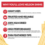 Nelson Wood Shims - 8-Inch Wood Shims for Leveling, Pro Pack, 120 Count Wedges for Toilets, Tables, Doors & Furniture Levelers for Uneven Floors