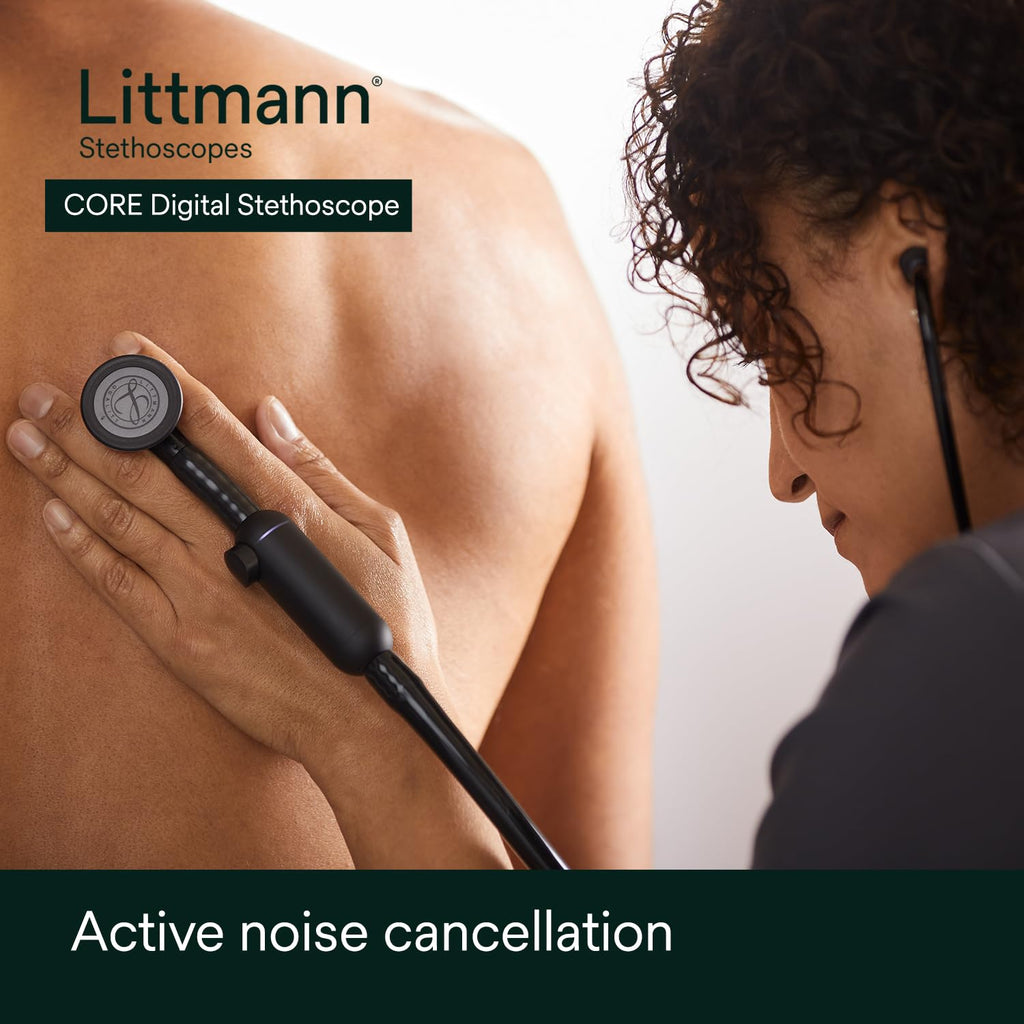 3M Littmann CORE Digital Stethoscope, Our Most Advanced Stethoscope Yet, Up To 40x Amplification, Active Noise Cancellation, In-App Sound Wave Visualization, High Polish Copper Chestpiece, 8870