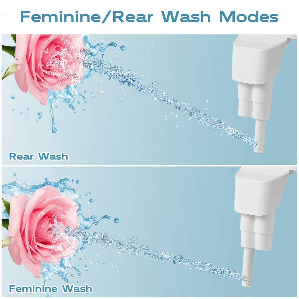 Shineforu Ultra-Slim Bidet Dual Mode Bidet Attachment for Toilet, Bidet Toilet Seat Attachment with Pressure Controls(Feminine/Posterior Wash),Easy to install Design Non-Electric Bidet