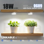 Barrina Orbgrow OG09 Puck Grow Light, 18W(2 x 9W), 5000K, 2 Packs, White
