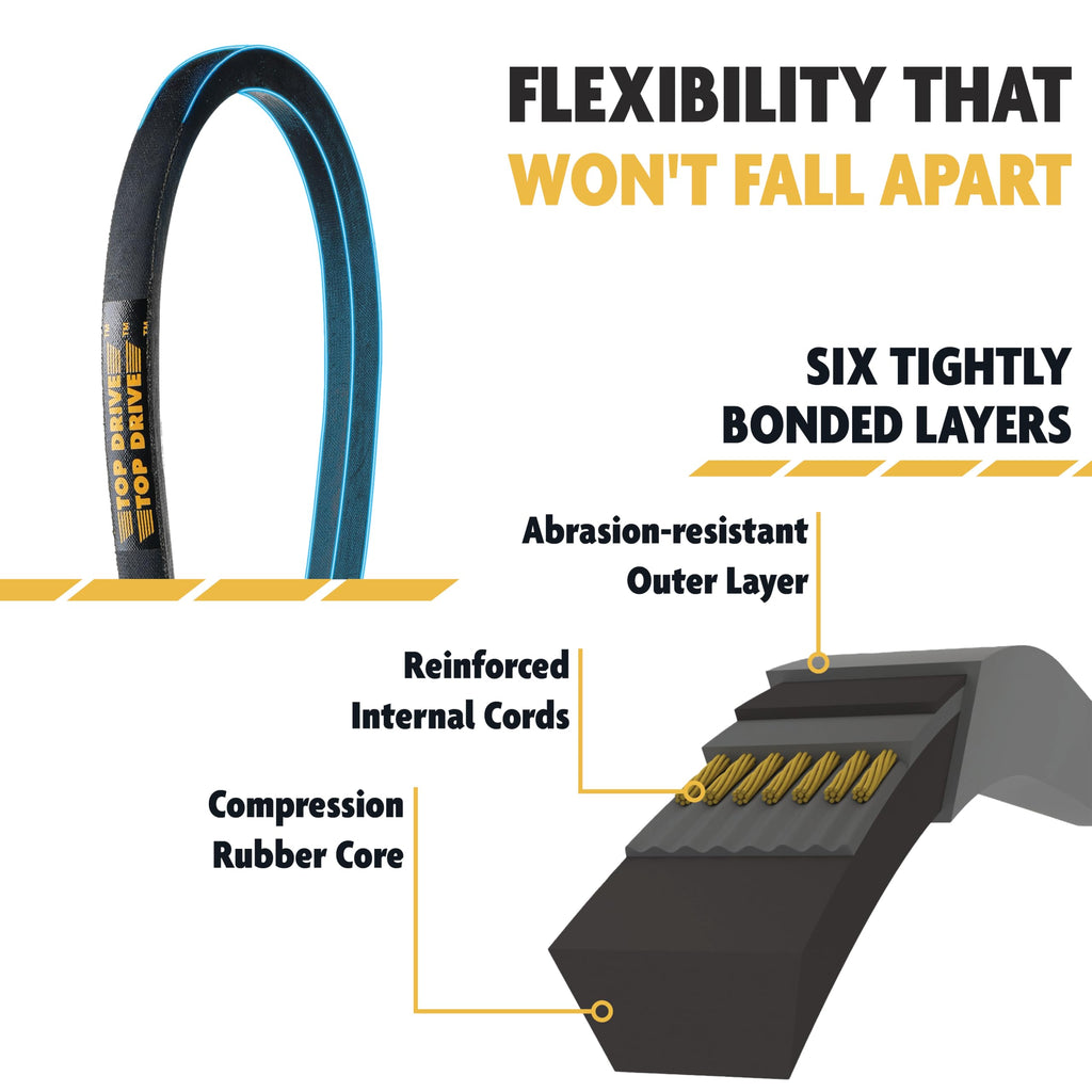 A92/4L940, A/4L, Classic Wrapped V-Belt, Rubber, 1/2" x 94" Outside Circumference