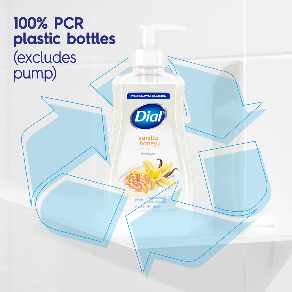 Dial Liquid Hand Soap, Vanilla Honey Scent, 52 Fl Oz Hand Soap Refill (Pack of 3), Dermatologist-Tested, Gentle Formula
