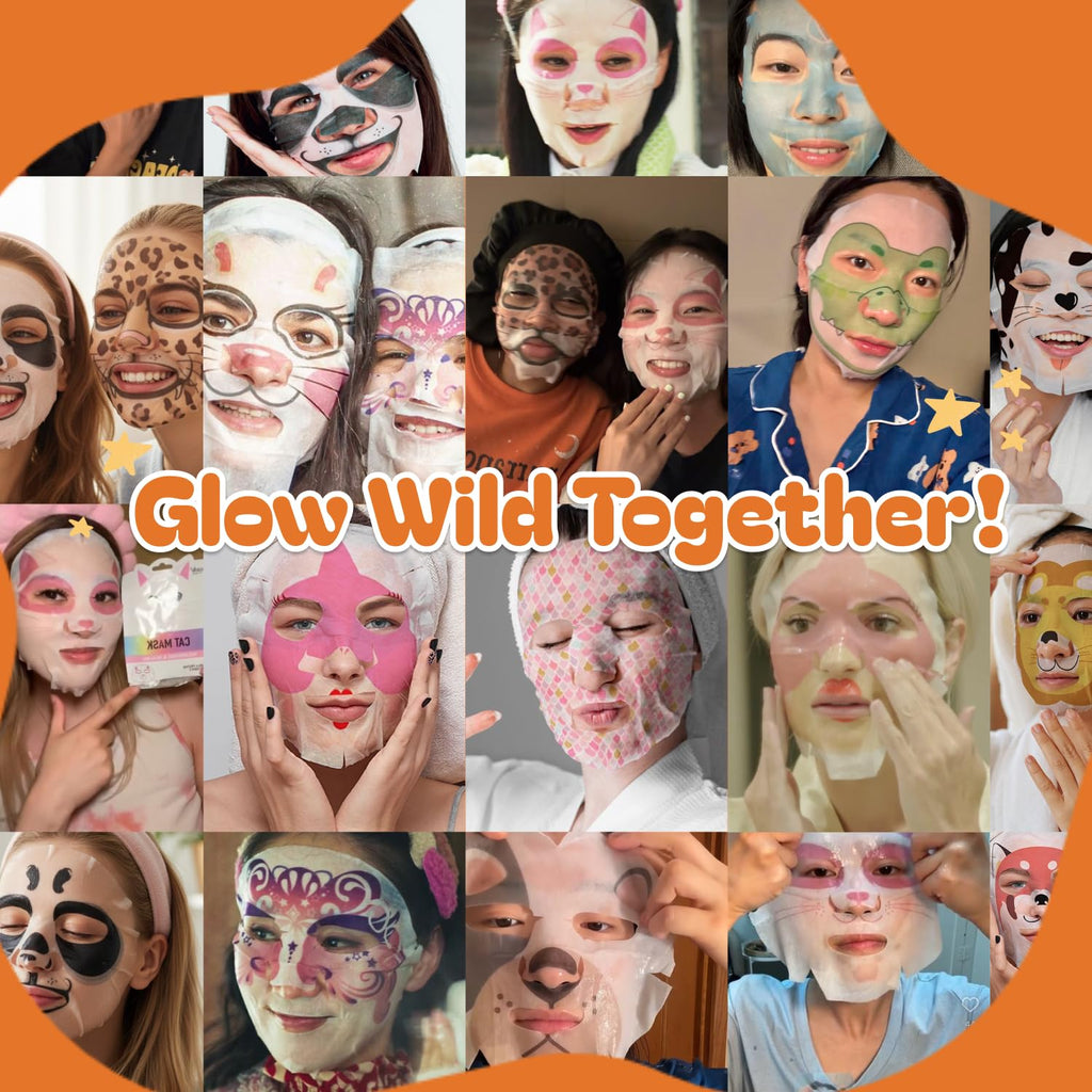 Epielle Character Face Mask Mystical Safari 12 Pack, Fun & Effective Korean Skin Care, Spa Party Favors, Stocking Stuffers, Birthday Gifts for Women, Self Care Gifts