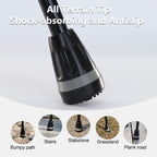 Rehaescort Walking Cane, Folding, Adjustable, Lightweight, Walking Canes for Men & Women, Soft Ergonomic Handle, Heavy Duty All Terrain Tip, Walking Sticks for Seniors & Adults with Travel Bag