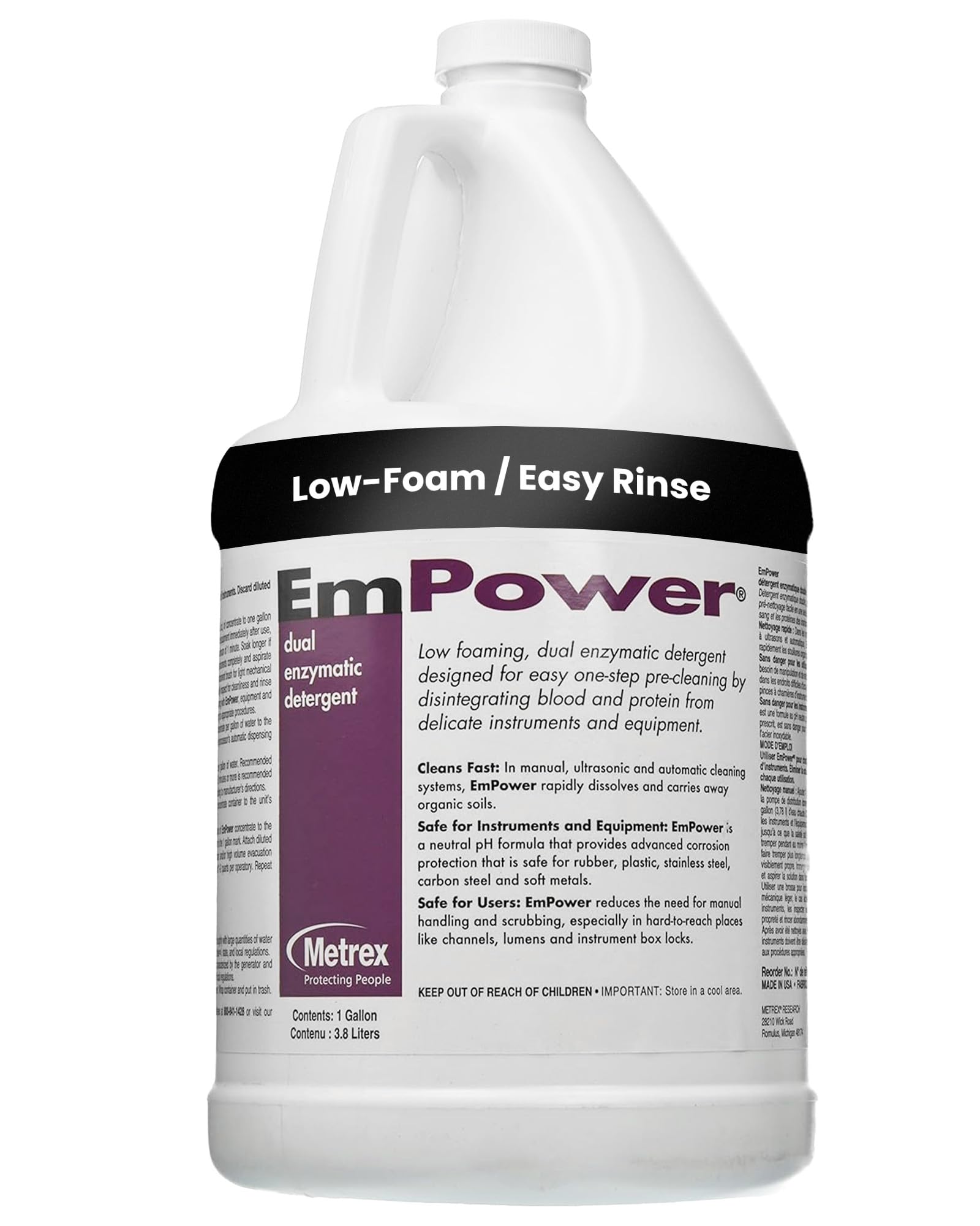 Metrex EmPower Dual-Enzymatic Detergent, 1 Gallon