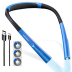 Glocusent Upgraded LED Neck Reading Light, Book Light for Reading in Bed