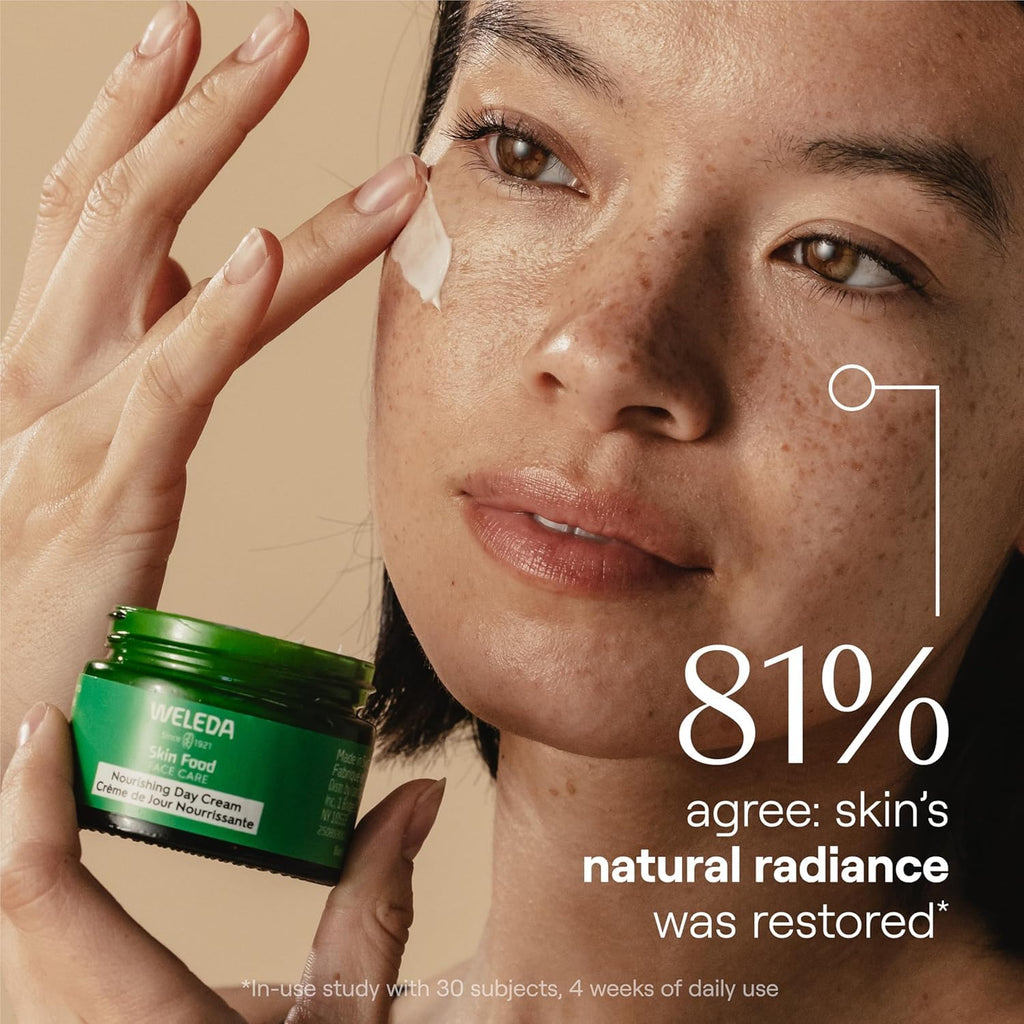 Weleda Skin Food Face Care Nourishing Day Cream, 1.3 Fluid Ounce, Plant Rich Moisturizer with Olive Leaf Extract, Squalane and Chamomile
