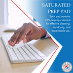 Henry Schein Alcohol Prep Pads, Medium, 2-ply, Sterile, 1 Case of 4000 (20 Boxes of 200)