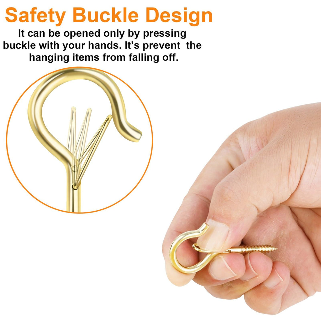 50 PCS Screw Hooks for Outdoor String Lights, Q Hangers String Light Hooks