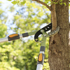 AIRAJ Telescoping Anvil Loppers, Heavy Duty Branch Cutter Tree Trimmer with SK5 Steel Spare Blade, 27-41''Adjustable Aluminum Handle, Labor-Saving Garden Tools for Cutting Thick Branches Up to 2 Inch