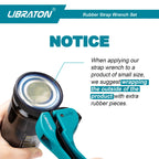LIBRATON Strap Wrench 2-piece Multifunctional Adjustable Wrench Tools Oil Filter, Jar Opener