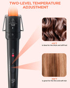 5 in 1 Curling Wand Set: Ohuhu Curling Iron Wand 5Pcs 0.35 to 1.25 Inch Interchangeable Ceramic Barrel Heat Protective Glove 2 Clips Dual Voltage Hair Curler for Girl Women Mother Christmas Gift Black