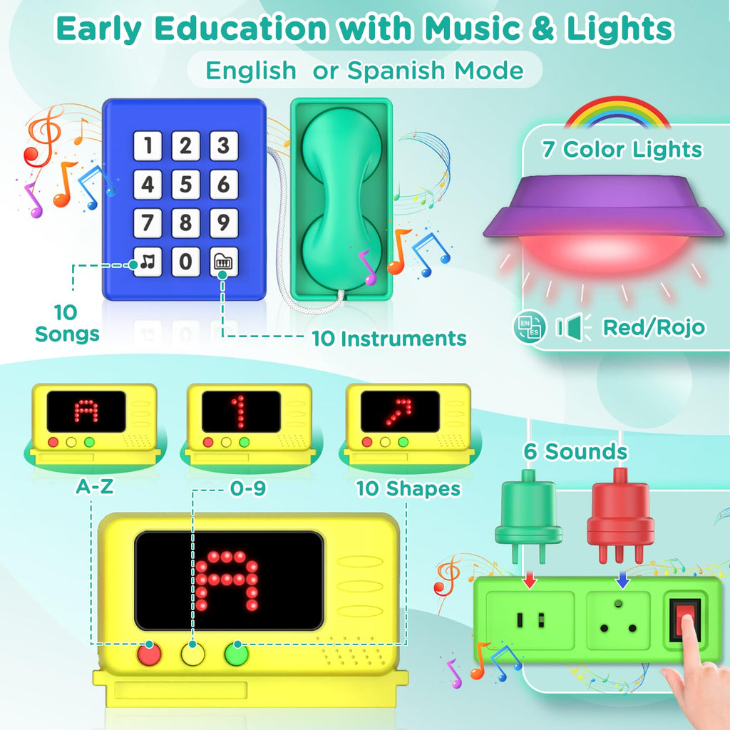 Toddler Boy Toy for 1-2 Year Old, Montessori Birthday Gift for 1+ Year Old Boy Girl, Motor Skills Developmental Toy, Busy Board for Toddler Age 1-2
