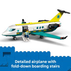 LEGO City Emergency Air Ambulance Airplane Building Toy for Kids - Pretend Play Rescue Airplane Model for Boys & Girls, Ages 6+ - Building Blocks W/Hero Minifigures - Gift Idea for Birthdays - 60465