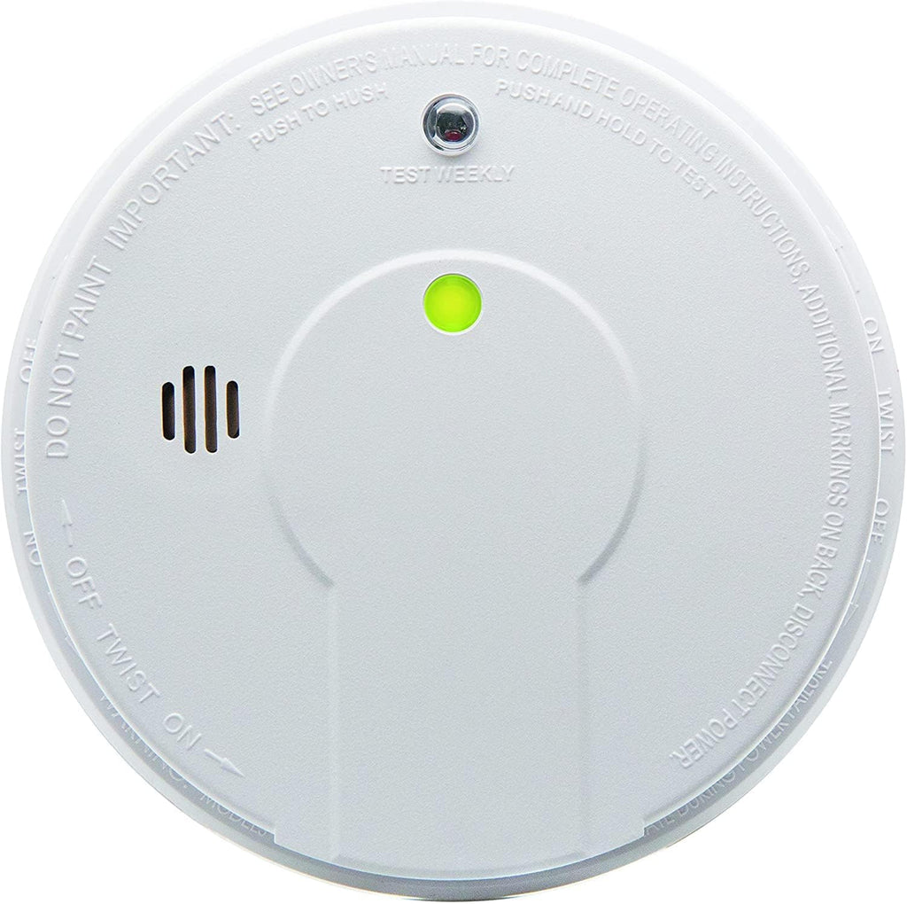 Kidde 21026063 AC Hardwired Smoke Detector Alarm with 9V Back up and Front Load Battery Door, White