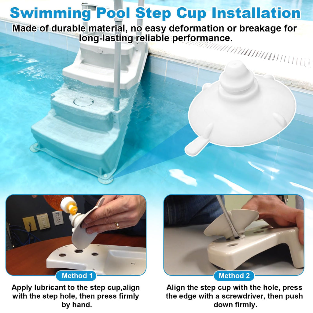 showingo Step Cups Replacement for Innovaplas Above Ground Swimming Pool Steps (4 Pack)