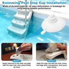showingo Step Cups Replacement for Innovaplas Above Ground Swimming Pool Steps (4 Pack)