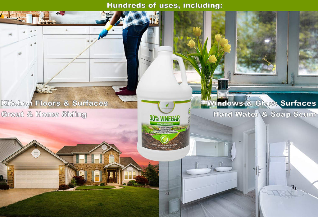 Natural Elements 30% Vinegar | (4) 1 Gallon Pack | Home and Garden Vinegar