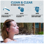 AhhSome Jetted Tub & Hot Tub Cleaner, Powerful Spa Bath Cleaning Solution for Jacuzzis & Whirlpools,16 oz (8 Treatments), Professional Grade Septic Safe Solution for Hot Tubs, Made in USA