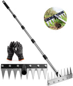 Weeding Rake Puller Tool for Garden,Heavy Duty Iron Weed Puller Cutter Tool