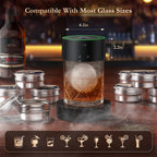 AMZSEAT Electric Whiskey Smoker Kit-Rechargeable Cocktail Smoker Set with 6 Wood Chips-Unique Bourbon Ideal Christmas, Birthday, Valentine's Day Gift,Gifts for Men, Dad, Husband
