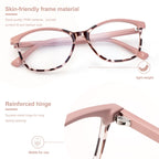 Madison Avenue TR90 Blue Light Blocking Glasses Anti Eyestrain UV Glare Blue Light Glasses for Women TV Phone Computer Gaming Eyeglasses (Pink Tortoiseshell)