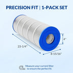 Swimara Pro Series Pool Filter Cartridge, 3oz Trilobal Fabric, Replacement for Hayward CCX1500RE PXST150 Unicel C-8316 Filbur FC-1286, Compatible with X-Stream CC1500, 150 Sq. Ft.