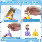 2026 Christmas Advent Calendar 24 Days Christmas Countdown Calendar for Girls, Princess Toys Set with 12 Princess Dolls & 12 Outfits, DIY Dress Up Surprise Box Xmas Gift for Kids Girls Teens